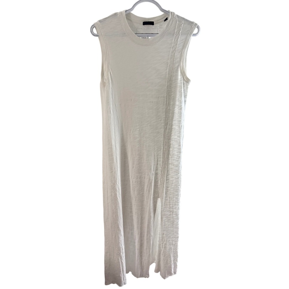 ATM Anthony Thomas Melillo Slub Cotton Maxi Dress White AW2237-FK Small
